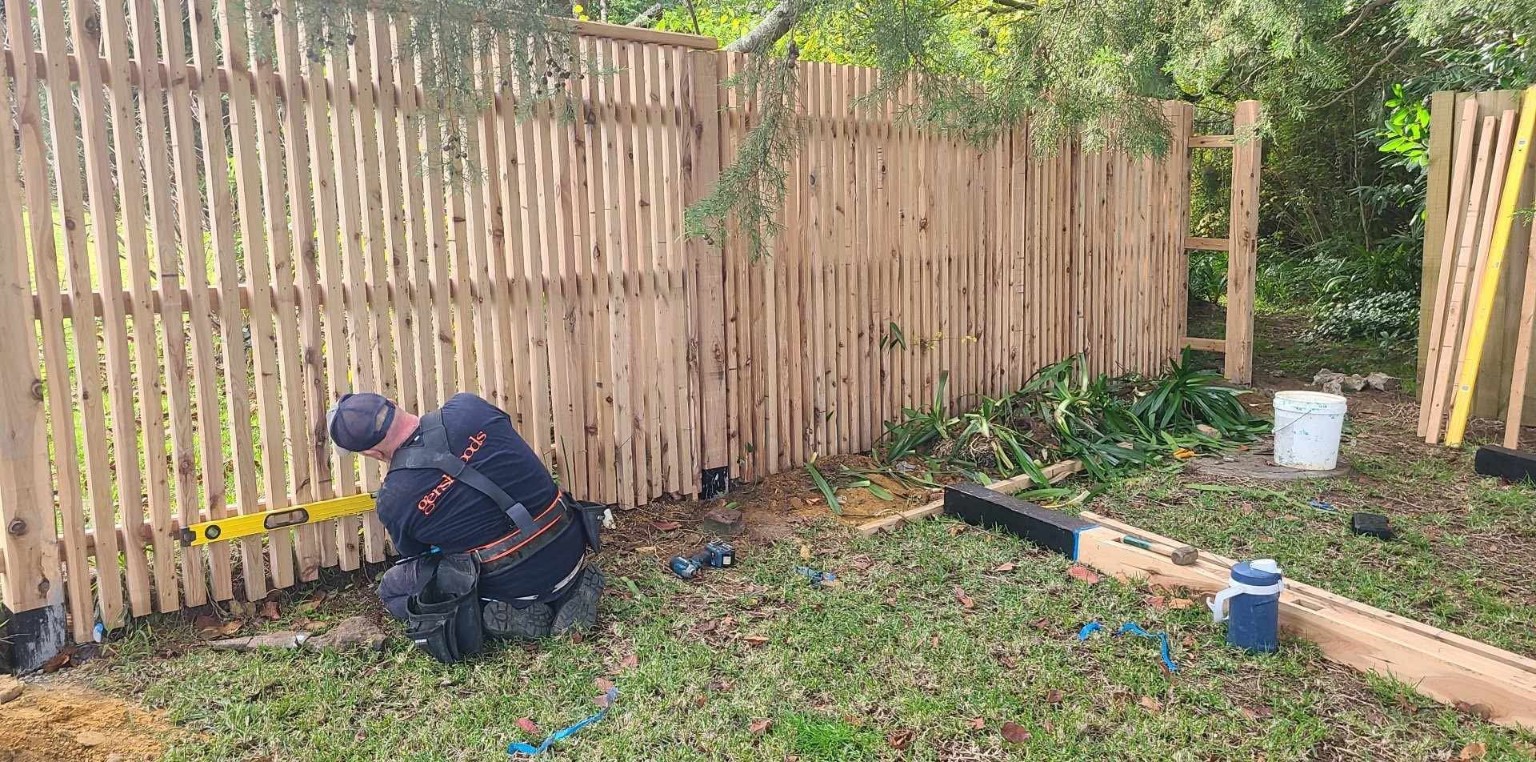 Timber fence installation